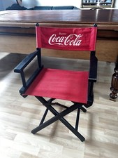 Coca Cola Wooden Folding Chair / Film Director Chair Black and Red
