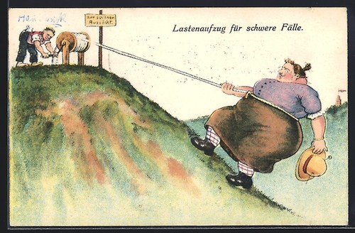 Carte postale surpoids