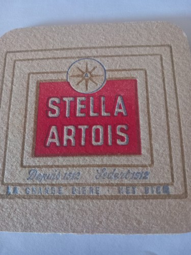 Ancien sous bock bière stella - bock,
