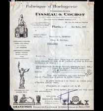 PARIS (III°) FIREPLACE SET / WATCHMAKING "VENOT / FISSEAU & COCHOT" 1933