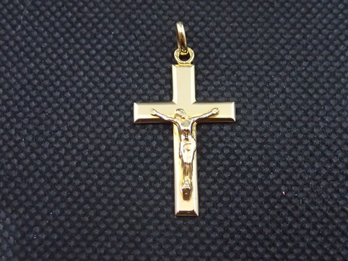 Pendentif croix jaune - pendentif, or