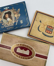 3 Boîtes Cigares Karel Médicis Sénateurs Batavia Régie Française Carton et Métal