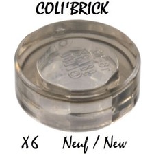 Lego 98138 - 6x Plaque Ronde / Tile, Round 1x1 - Trans Brown - 35380 35381 NEUF