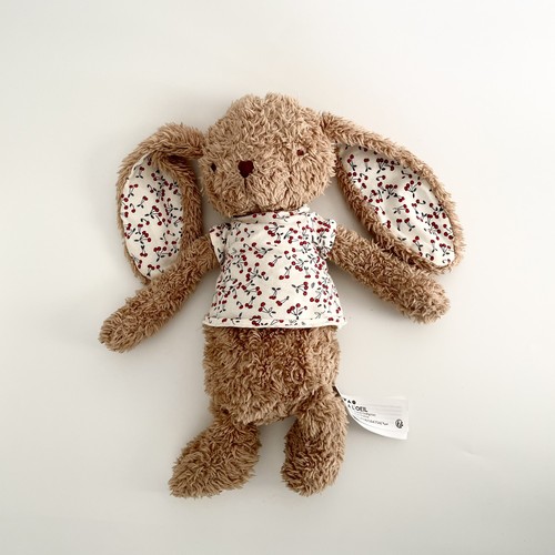 Doudou peluche lapin marron - peluche,