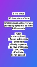 Places de cinema (paiement