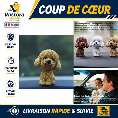 Figurine chien teddy - chien, tête