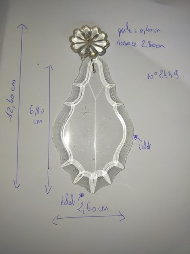 Pampille avec rosace perle - pampille,