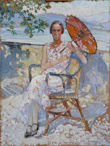 Femme ombrelle bourdeau - à, l'ombrelle,bourdeau