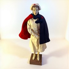 Vtg 1930s 40s Mannequin 14” Counter Top Store Display Red Cross Nursing Shoes