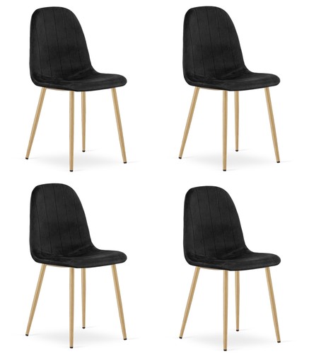 Chaise padva velours noir - chaise,