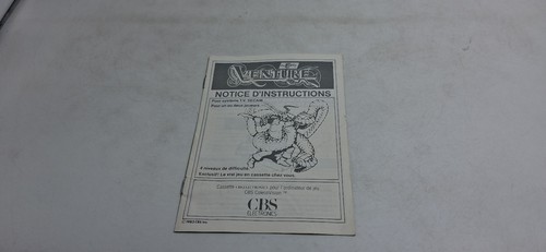 Notice jeu cbs colecovision - du,