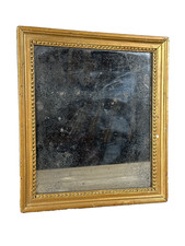 Miroir Ancien bois doré louis XVI  bois sculpté rang de perles mercure 18 ème