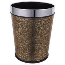 Poubelle ronde en cuir PU