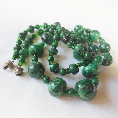 Ancien collier malachite cm - ancien,