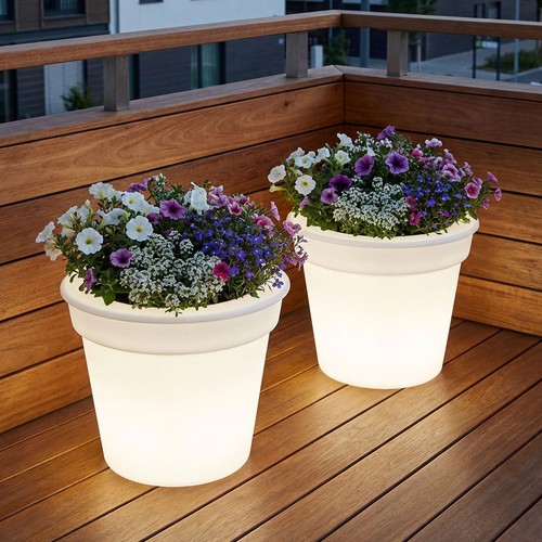 Bac fleurs lampe solaire - à,