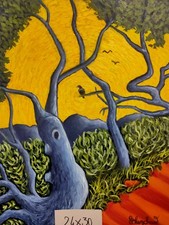 Tableau Ville Sur Toile Signée