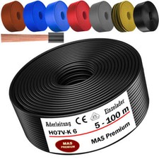 Câble de fil 5-100 m H07V-K 6 fils fins chargeur individuel flexible