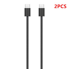 2PCS For Apple USB-C 60W Woven Braided Charge Cable 1M A2795 MQKJ3AM/A- Black