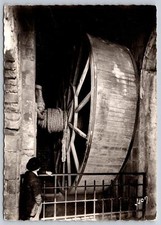 Mont Saint-Michel (Manche) La roue monte-charge Wheel Postcard RPPC Photo