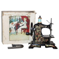 Antique Baby Müller Sewing Machine Toy No. 5 Boxed