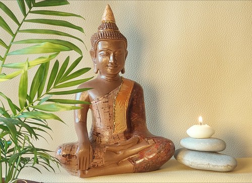 Bouddha bois 23cm pièce - -,