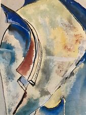 very beautiful painting 1980 abstract abstraction art gouache color to identify
