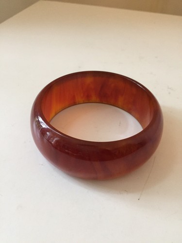 Bracelet bakélite ambre - en,