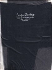 Bas nylon Barefoot Stockings Black ou Caramel. Taille 2 - 9 Average. UK vintage.