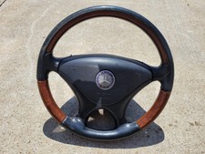 01-04 Mercedes R170 SLK320 SLK230 Driver Steering Wheel Black Wood OEM