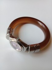 Montre SWATCH Irony Lady 2002 - boîtier acier argenté ⊙ 25 mm - fond mauve