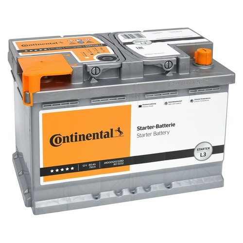 Batterie auto continental - batterie, 80ah