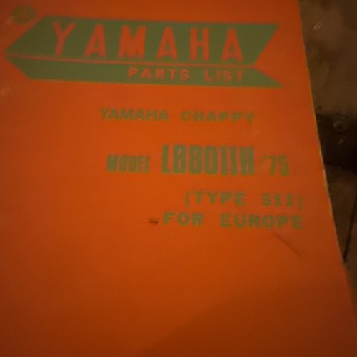 Parts list yamaha 2 - yamaha, chappy