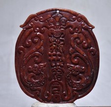 3.2 "Chine yusculpture dynastie Dragon bête texte jade Bir charme pendentif