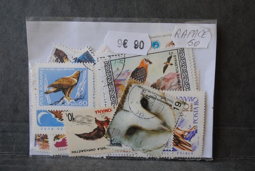 Animaux rapaces 50 timbres - animaux,,