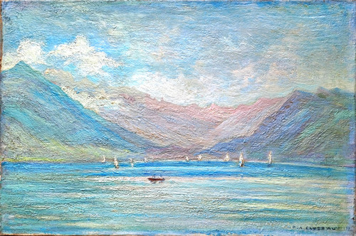 Ancien tableau huile toile - tableau, huile/toile
