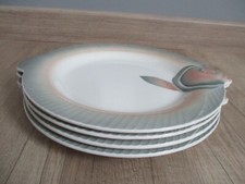 4 earthenware fish plates by DIGOIN & SARREGUEMINES