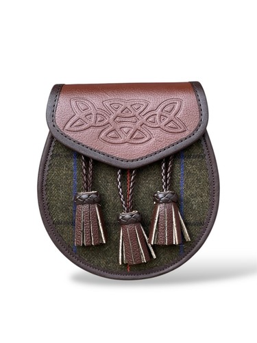 Homme écossais marron cuir - marron,