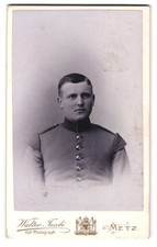 Photo Walter Jacobi, Metz, Belle Isle Str. 15, Portrait de Soldat en uniforme 