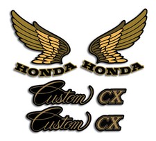 HONDA 1983 '83 CX650 CX 650 CUSTOM TANK AND REAR FENDER SIDE DECALS GRAPHICS SET