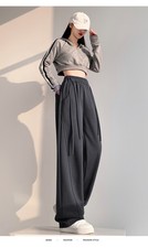 Pantalon décontracté femme avec taille élastique et cordon de serrage couleur