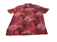 Chemise hawaïenne soie rouge Tommy Bahama Red Wisconsin taille L #660h#