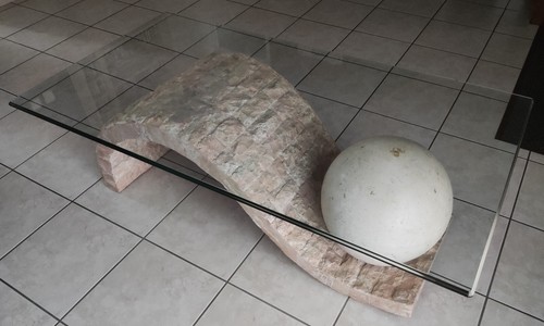 Table basse salon pierre - de,