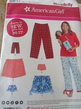 8817 PATRON SIMPLICITY GARDE ROBE POUPEE ET FILLETTE 8 AU 16 ANS ET POUPEE 45,5 