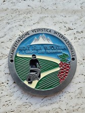 Vespa Club d'italia placca Metallica badge plaque plaque rare Audax