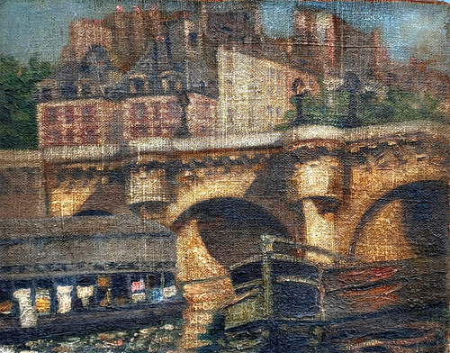 Ancien tableau bateau - ancien,