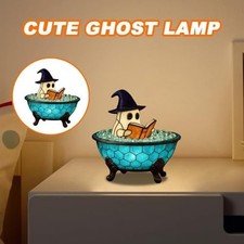 Pour Halloween Lampe de Bain �� Bulles LED Veilleuse avec Fonction Changement de