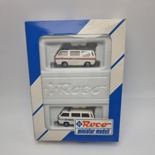 Vintage Roco Miniatur Modell 2 x Volkswagen Gendarmerie T3 Bus Collection Nº2466