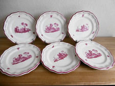 SIX ASSIETTES PLATES FAIENCE