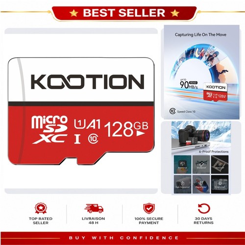 Carte microsdxc 128 kootion - go,