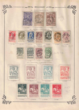 Timbres de Belgique neuf (*) et oblitéré en série complète cote 597,00 euros